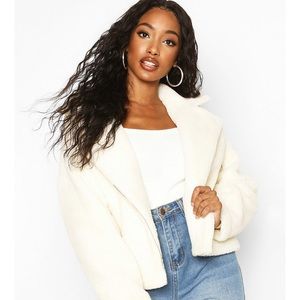 Teddy Faux Fur Moto Jacket